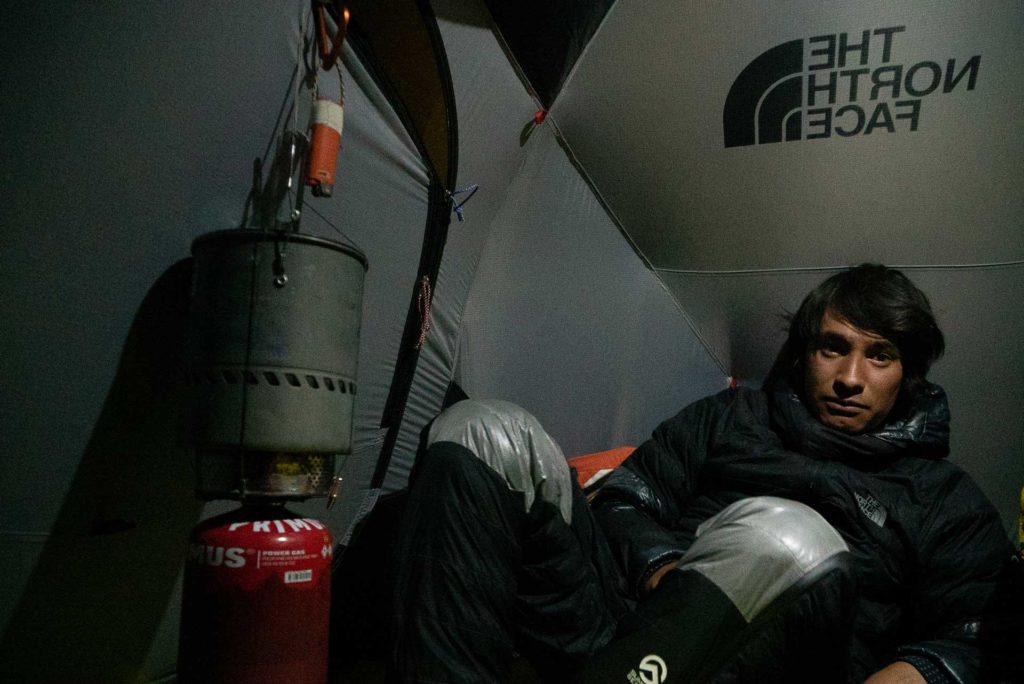 David lama on Lunag Ri