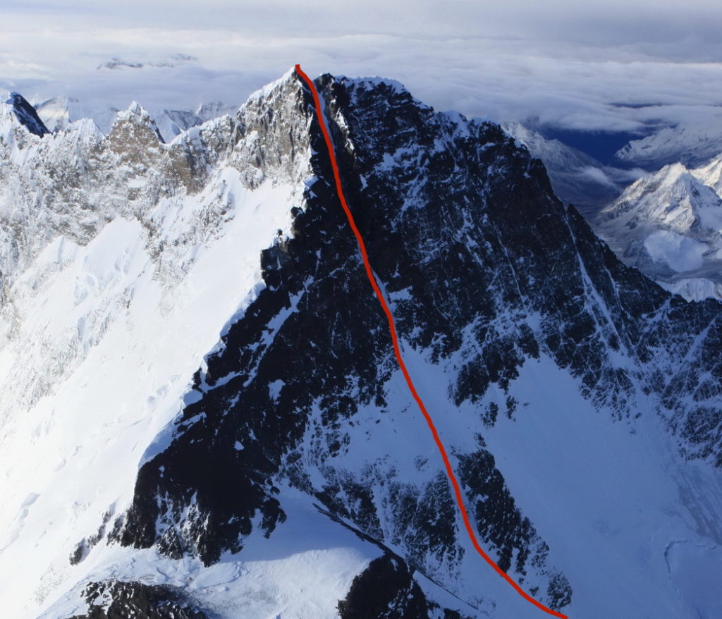 Dream Line couloir on Lhotse