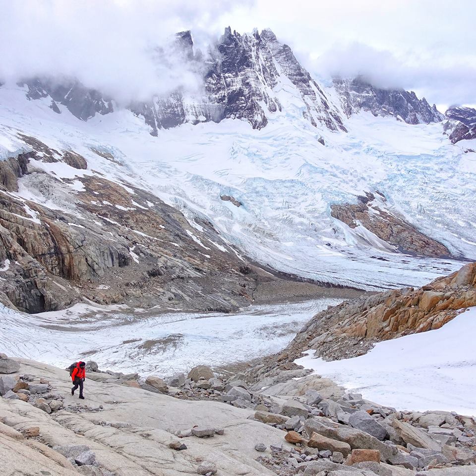 Herve Barmasse on the way to Cerro Piergiorgio, Patagonia