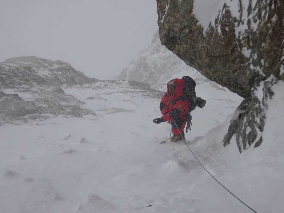 Daniele Nardi facing tough conditions on winter Nanga Parbat