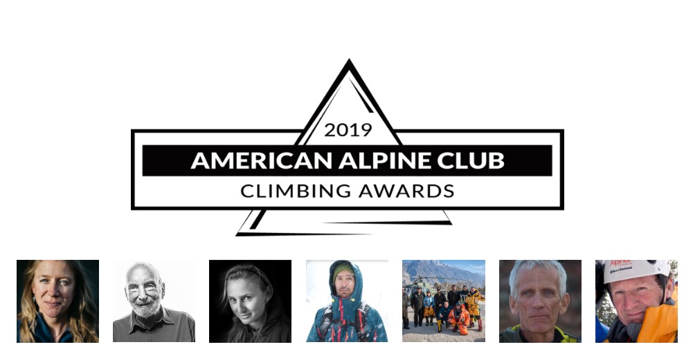 Climbers and teams awarded by the AAC in 2019