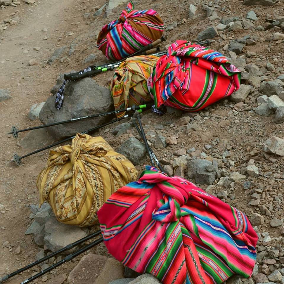 Cholitas' backpacs.