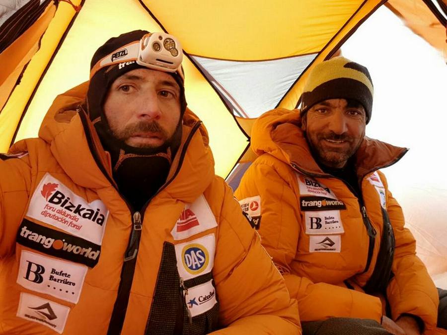Alex Txikon and Ali Sadpara in winter Everest base Camp, 2018
