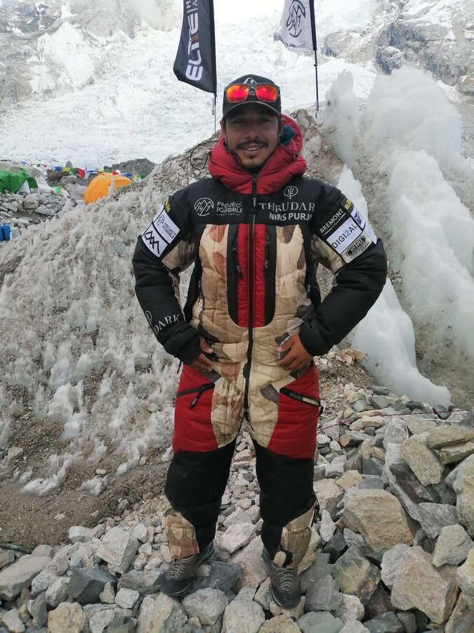 Nirmal Purba, "Nims", in Evrest Base Camp. Image by Monika Witkowska.