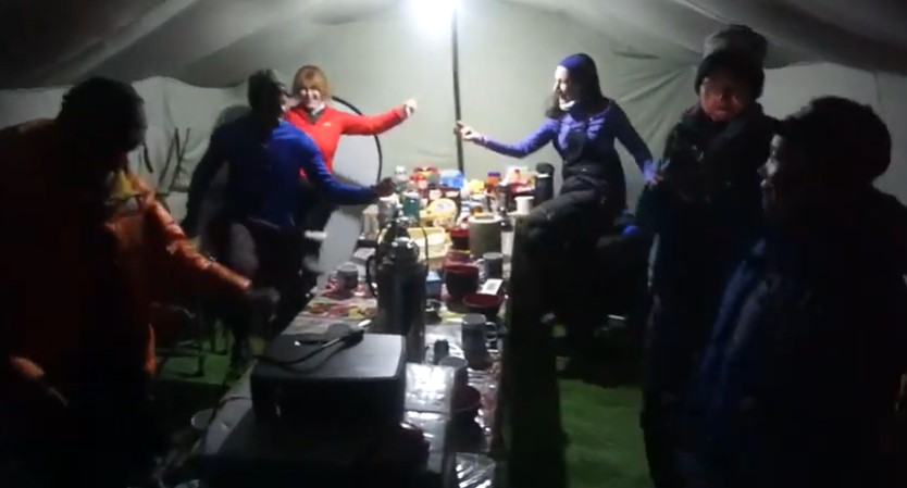 A 2019 party at Everest Base camp