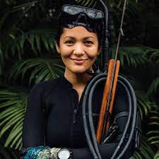 Portrait of a Hawaiian women, adopted into the Korean divers' sisterhood
