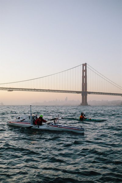 kayaker near the Golden Gate Bridge