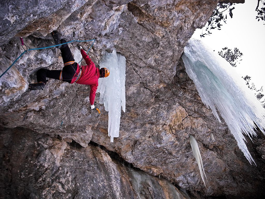 mixed ice climbing