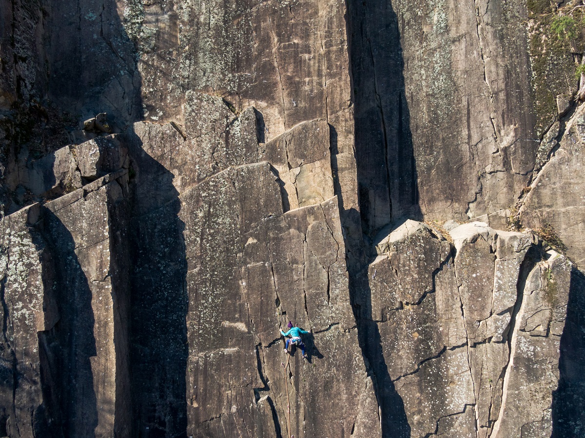 A multi-pitch big wall route. Photo: Shutterstock