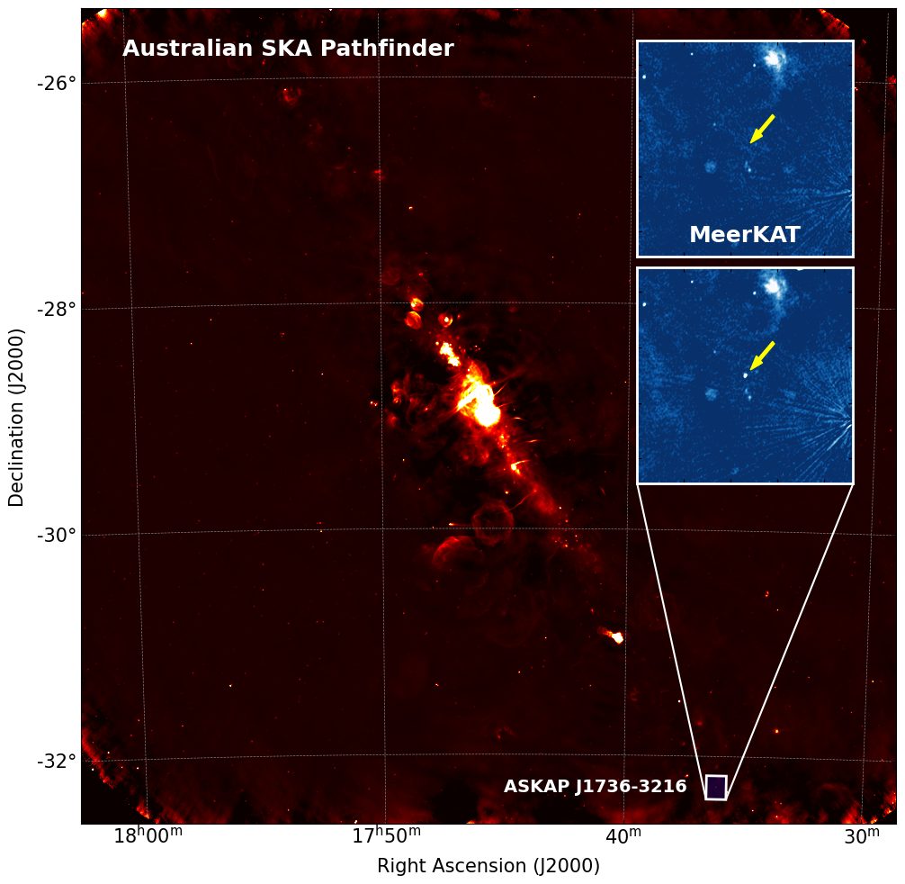 unidentified radio signal from center of galaxy