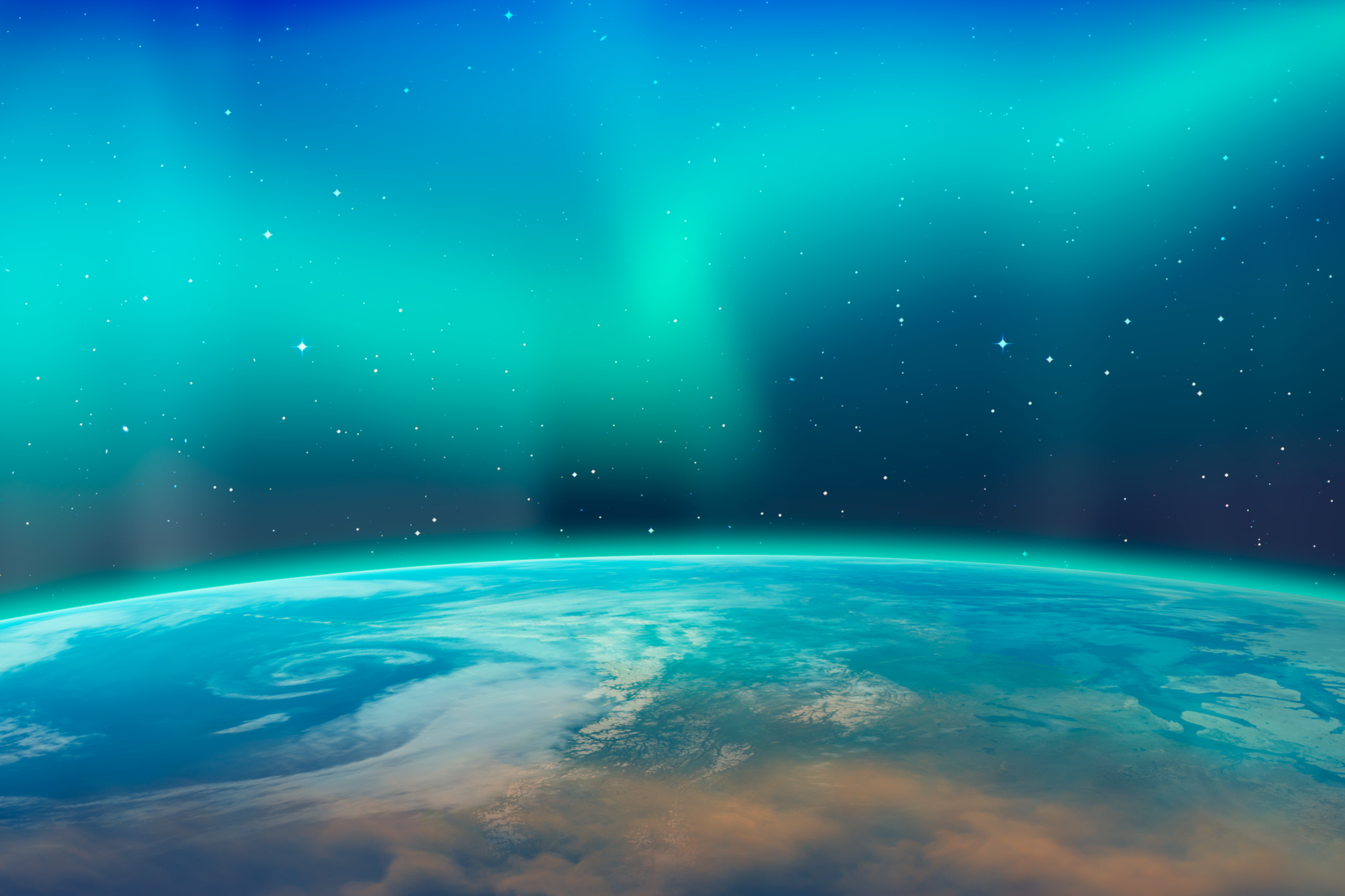 Aurora borealis aka northern lights. Elements of image furnished by NASA. Image_ Mura T, Shutterstock