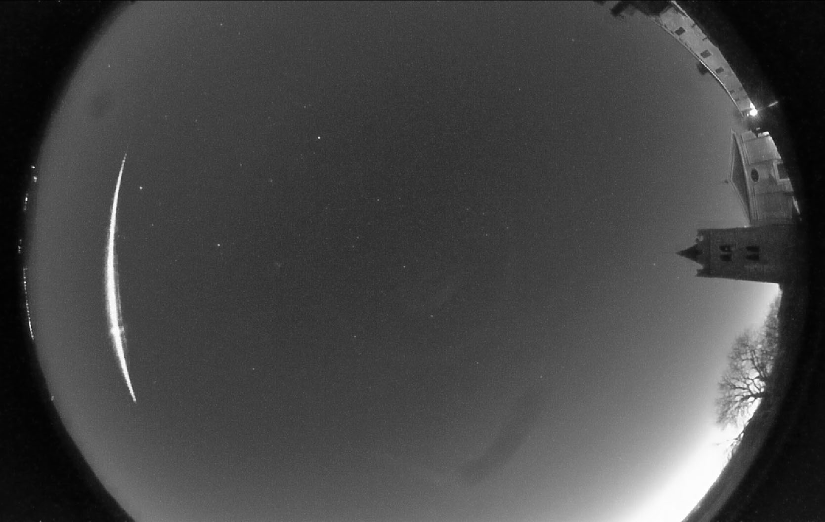 The meteor was spotted northwest of Zadar, Croatia on Jan. 24, 2022. Photo: Croation Astronomical Union