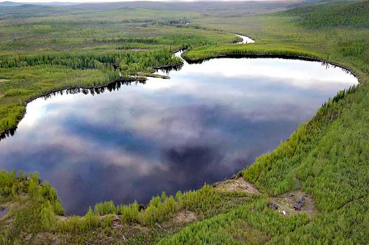 Lake Cheko in Siberia, Russia, close to the epicentre of Tunguska event. Photo: Tunguska Nature Reserve