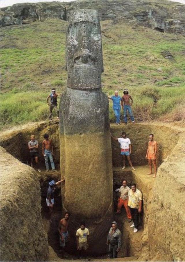 Full body of Eastern Island moai, UCLA