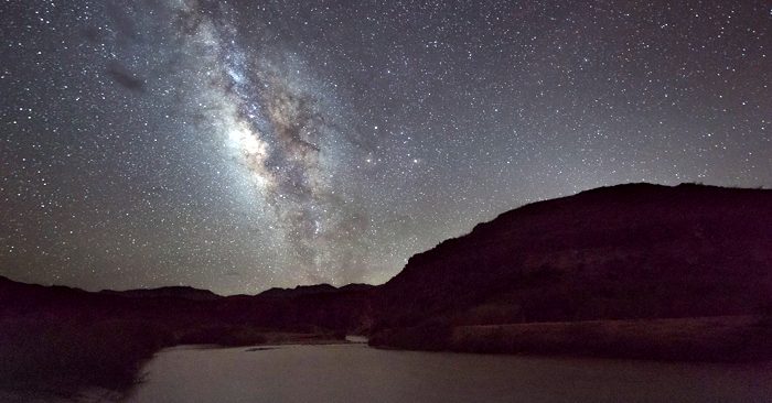 The Milky Way sets over the Hoodoos Trail in Big Bend Ranch State Park. Photo: Morteza Safataj - a dark sky location