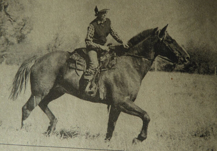 Moffat riding Sergeant in the U.S. Photo: courtesy of the Pinnacle Club
