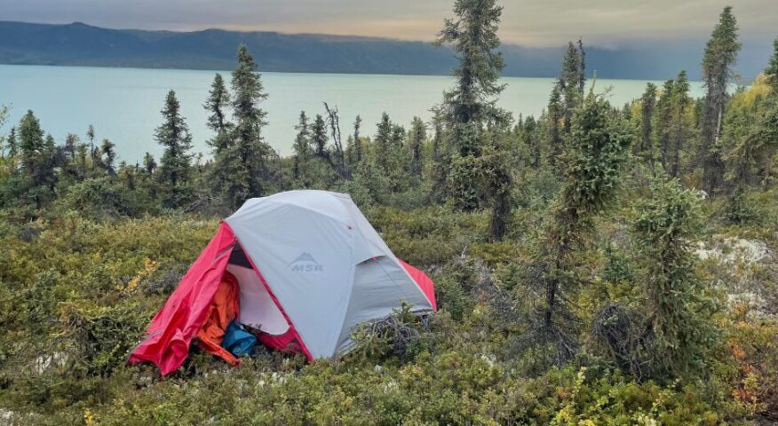 Tent camping on the tundra in Lake Clark National Park