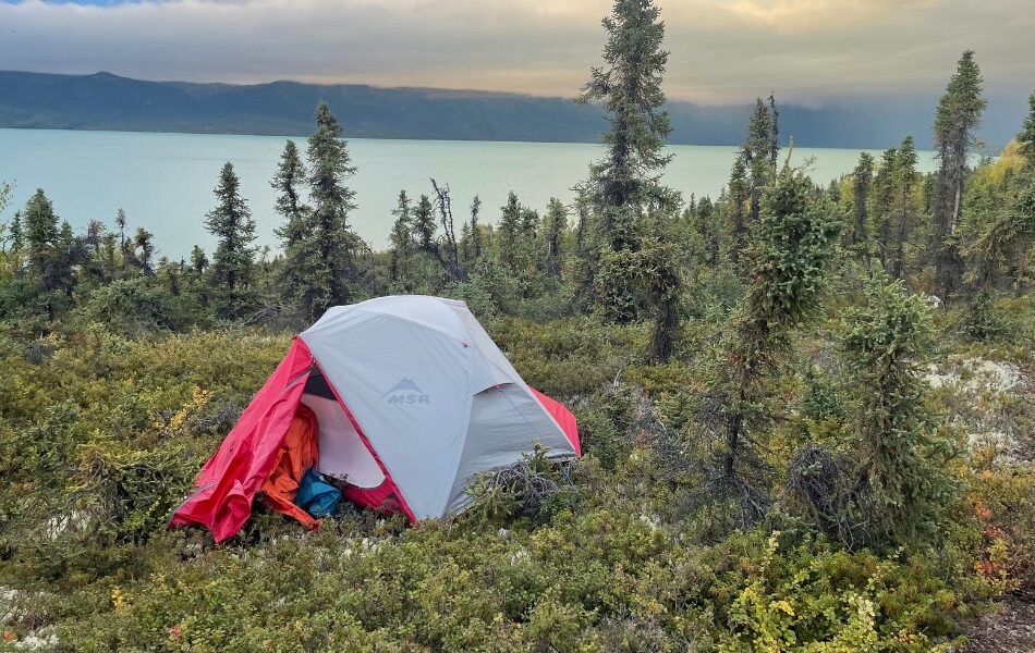 Tent camping on the tundra in Lake Clark National Park