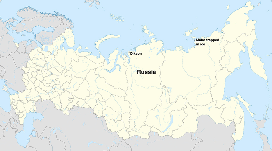 map of Russia, showing locations in story