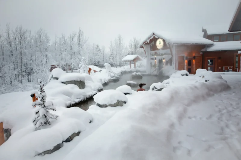 The Eclipse Nordic Hot Springs in Whitehorse, Yukon, holds an annual hair-freezing contest.