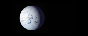 A rendering of Snowball Earth