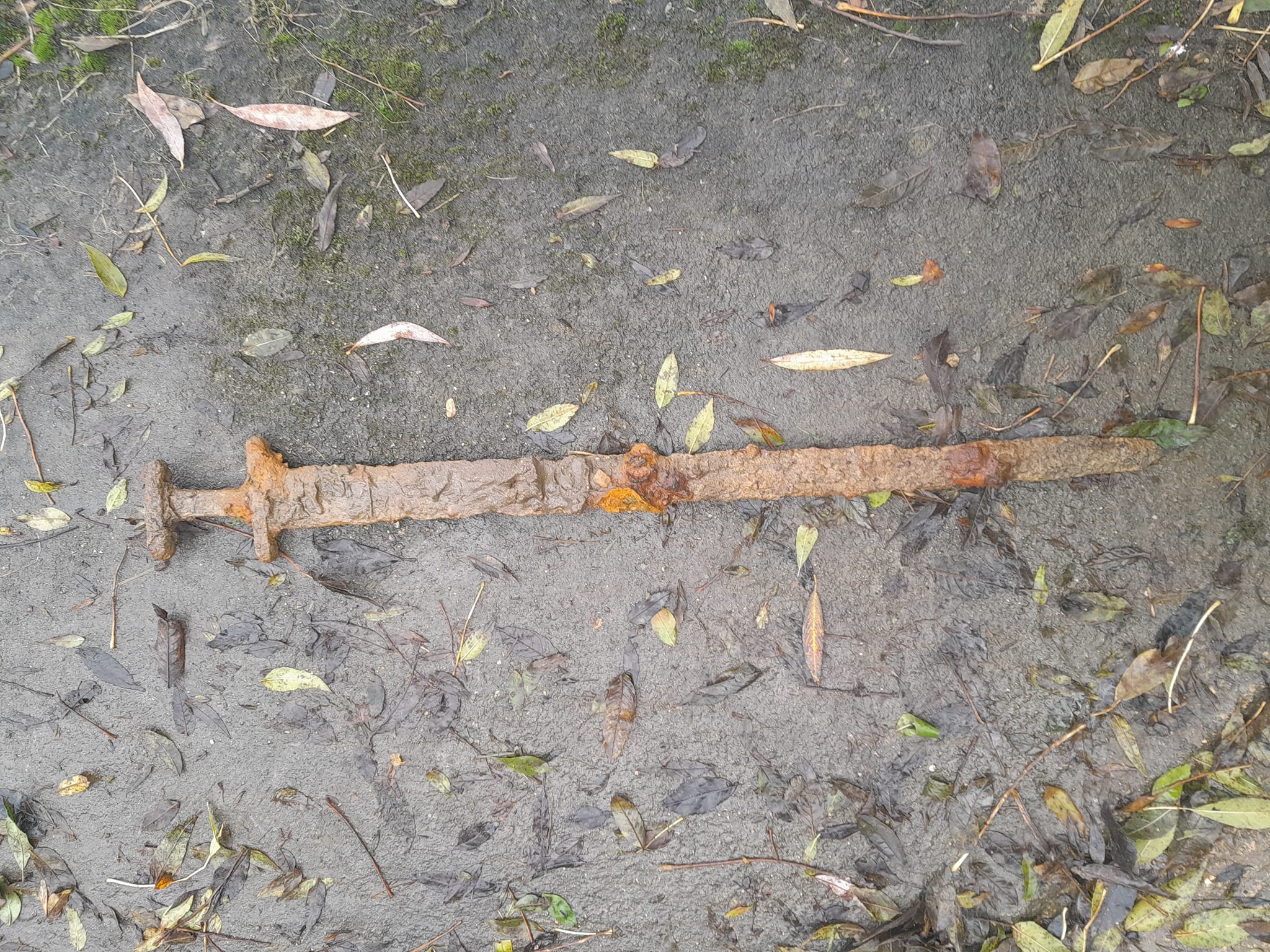 A rusty sword
