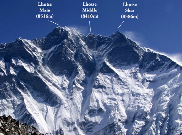 Lhotse Main, Lhotse Middle and Lhotse Shar. 