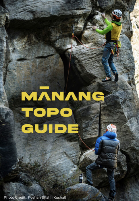Manang rock climbing Topo guide cover. 