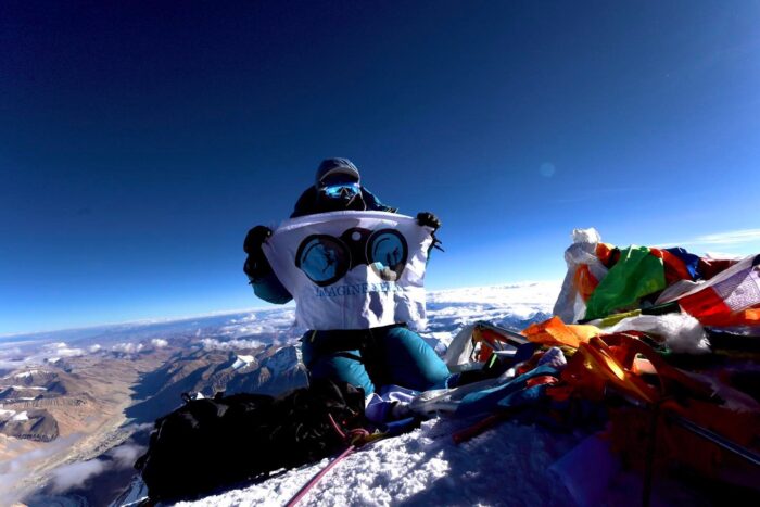 Mingma G on Everest summit.