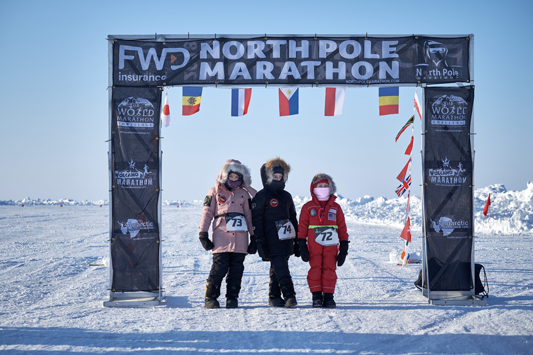 North Pole Marathon sign