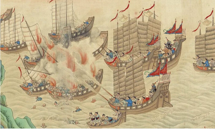 battle on the sea