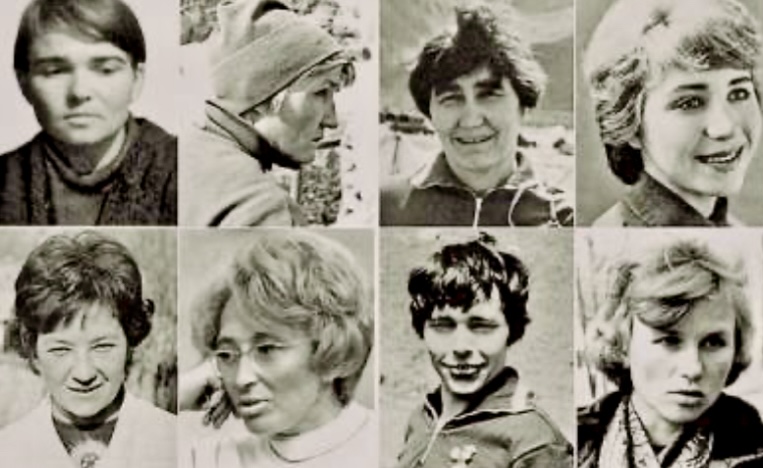 The eight climbers who died on Lenin Peak in 1974.