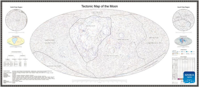 tectonic map of the moon