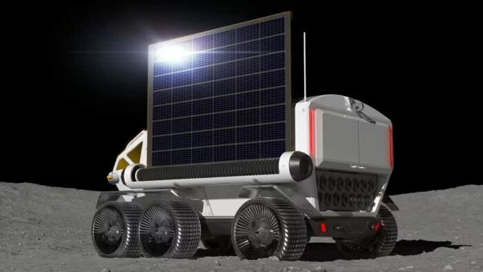 an artist rendering of the moon rover