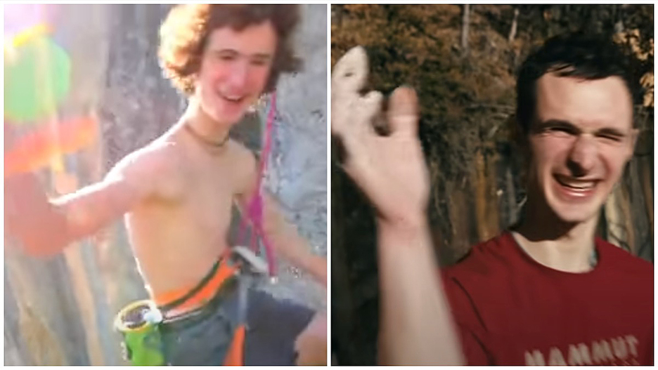 side by side pix of Ondra as a teen, and today