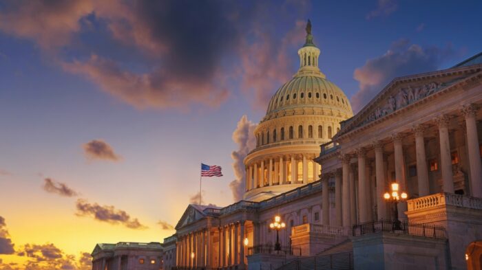 capitol building at sunset