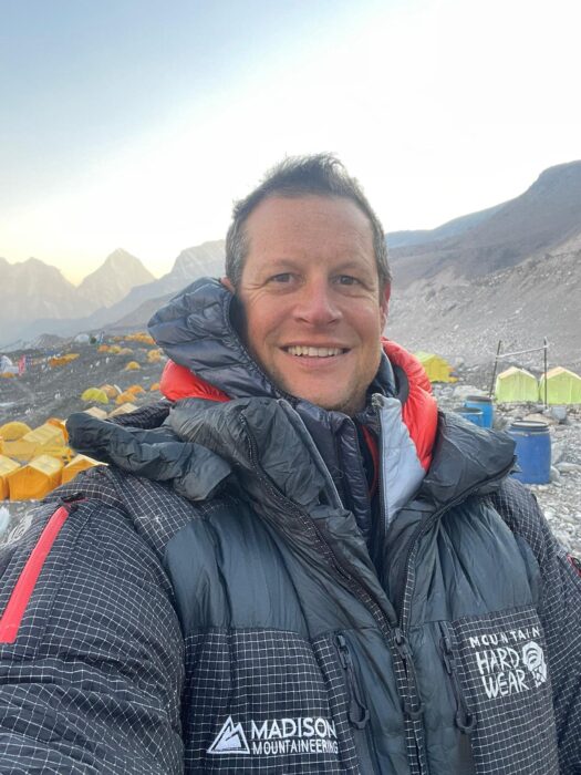 Close shot of Madison in Everest Base Camp 