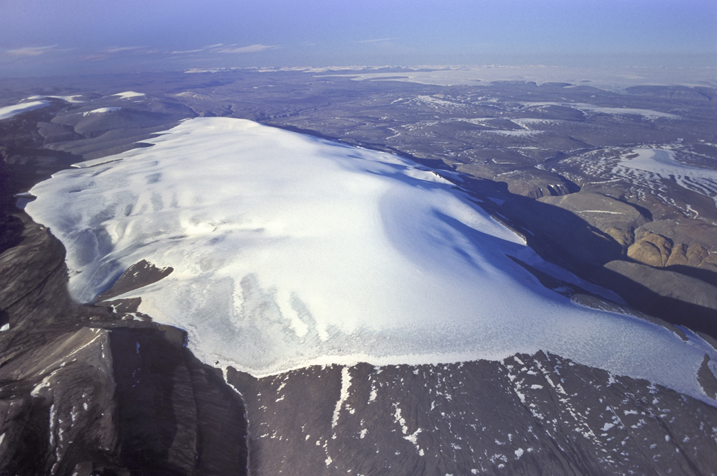 ice field atop mountain