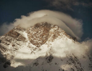 K2 with the summit covered by a cloud