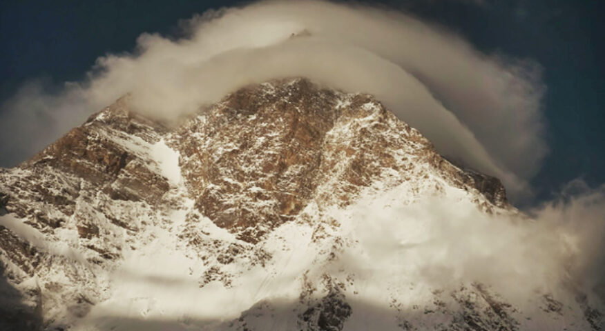 K2 with the summit covered by a cloud