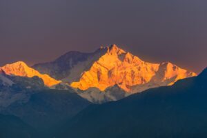 Kangchenjunga alpenglow