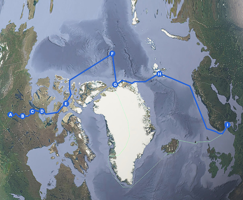 map of expedition route