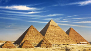 the pyramids at Giza