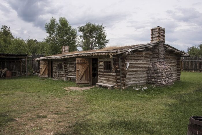 a log cabin