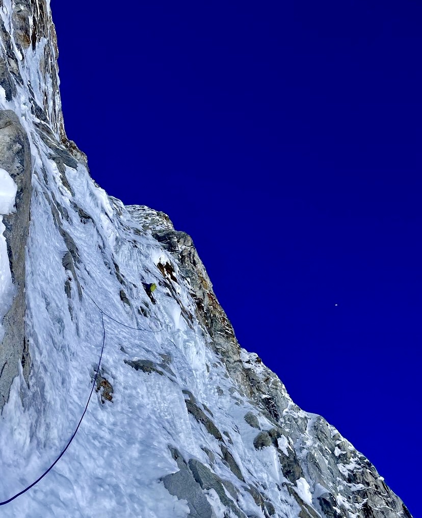 Attempt on the north face of Jannu East in 2023, by Sam Hennessey and Michael Gardner. 
