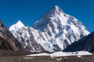 View of K2 from the approaching trek to Base Camp