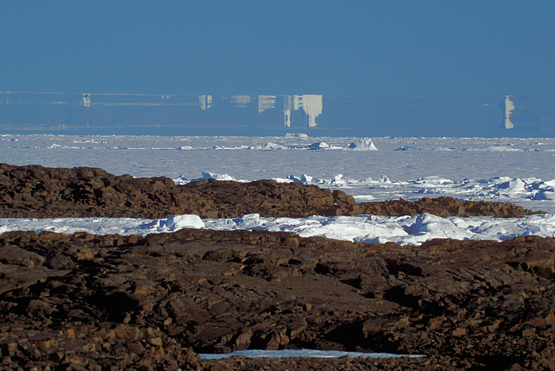 mirage of icebergs