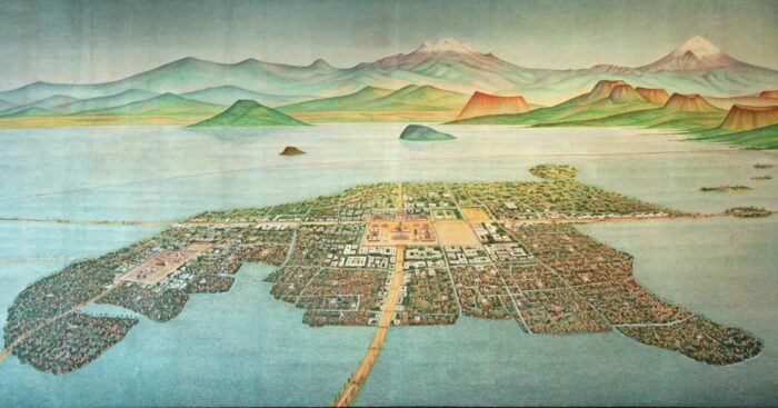 Painting of Tenochtitlan.