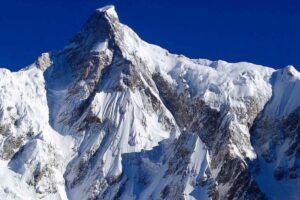 Impressive Karakoram peak with a distinctive pillar yet unclimbed