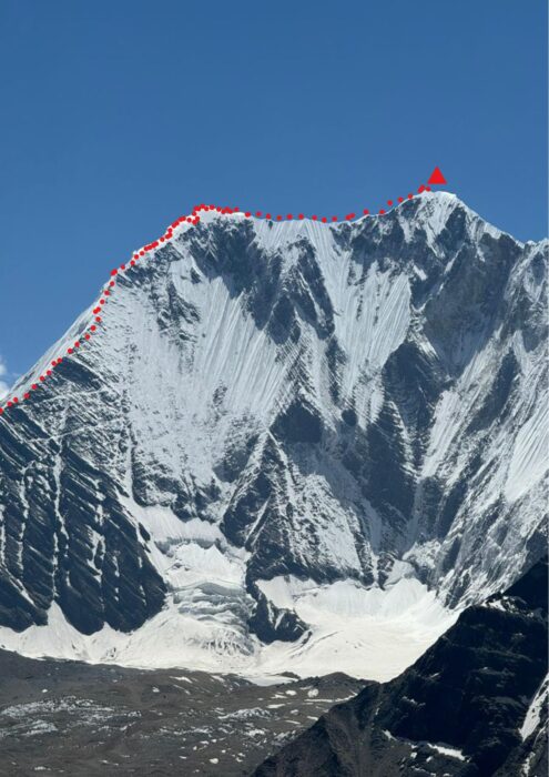 A picture of Patrasi with the route marked in red.